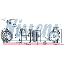 AC Compressor NISSENS 89084 OE Ref 38810RAAA01 NISSENS