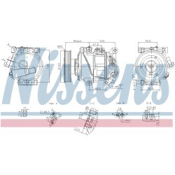 AC Compressor NISSENS 890896 OE Ref 977011R100DR