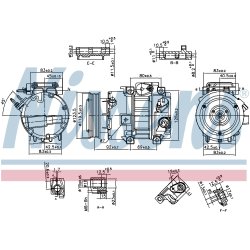 AC Compressor NISSENS 890917 OE Ref 97701C6500