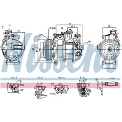 Compressor NISSENS 890919 OE Ref 0008304500