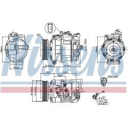 AC Compressor NISSENS 89092 OE Ref 4B0260805H NISSENS