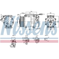 AC Compressor NISSENS 890945 OE Ref 575196
