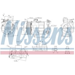 AC Compressor NISSENS 890947 OE Ref 4421833