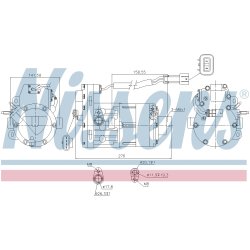 AC Compressor NISSENS 890954 OE Ref 108819800L