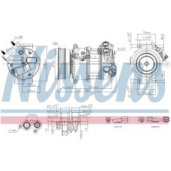 AC Compressor NISSENS 891004 OE Ref 36011277