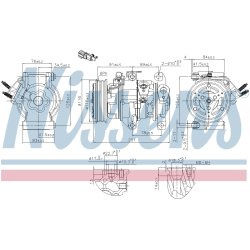 AC Compressor NISSENS 891007 OE Ref E3B119D629AA