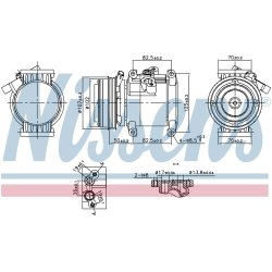 AC Compressor NISSENS 891011 OE Ref 95967303