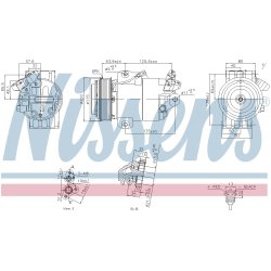 AC Compressor NISSENS 891012 OE Ref 92600JY02A