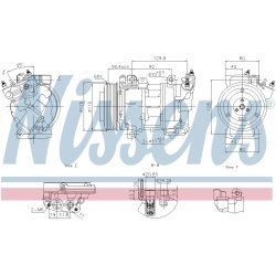 AC Compressor NISSENS 891016 OE Ref 9802875780