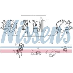 AC Compressor NISSENS 891019 OE Ref 64525A3F1D2
