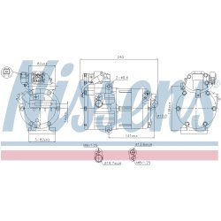 AC Compressor NISSENS 891022 OE Ref 97701G5000
