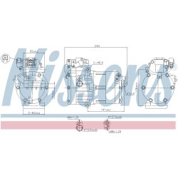 AC Compressor NISSENS 891023 OE Ref 97701G2800