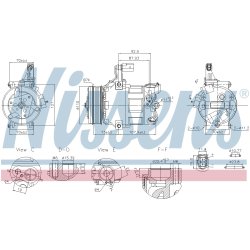 AC Compressor NISSENS 891034 OE Ref 1H2620491