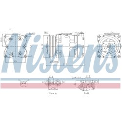 AC Compressor NISSENS 891039 OE Ref 6453JK NISSENS