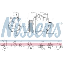 AC Compressor NISSENS 891044 OE Ref 388105A2A01