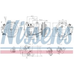 AC Compressor NISSENS 891052 OE Ref 388105J6A03