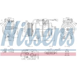AC Compressor NISSENS 891060 OE Ref 8T4Z19703A