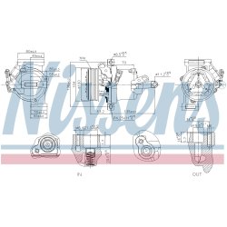 AC Compressor NISSENS 891074 OE Ref 926002090R