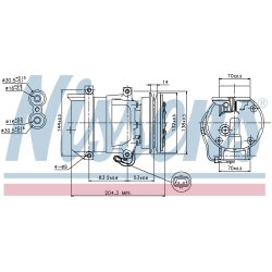 AC Compressor NISSENS 89108 OE Ref 96394569 NISSENS