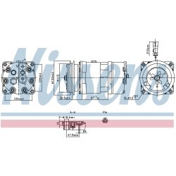 AC Compressor NISSENS 891098 OE Ref CCC4929