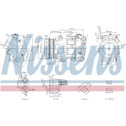 Compressor NISSENS 891103 OE Ref 9828684880