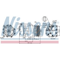 AC Compressor NISSENS 89117 OE Ref 1J0820803E NISSENS