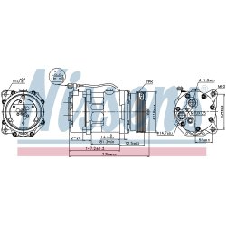 AC Compressor NISSENS 89118 OE Ref 357820803R NISSENS