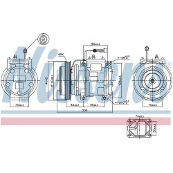 AC Compressor NISSENS 89119 OE Ref 8831004040 NISSENS