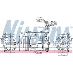 AC Compressor NISSENS 89126 OE Ref 1607883080 NISSENS