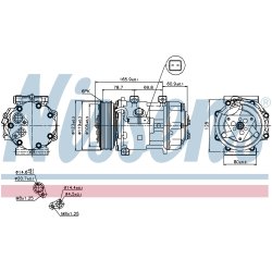 AC Compressor NISSENS 89136 OE Ref 6453.TA NISSENS