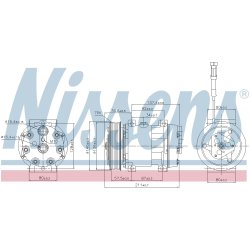 AC Compressor NISSENS 89137 OE Ref 1641183 NISSENS