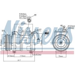 AC Compressor NISSENS 89147 OE Ref 64528385917 NISSENS