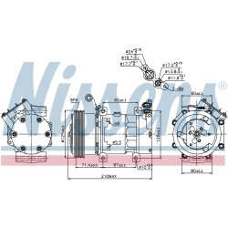 AC Compressor NISSENS 89159 OE Ref 7700106441 NISSENS
