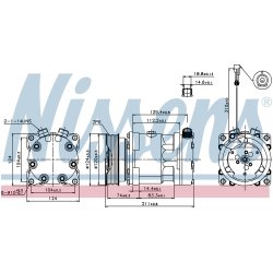 AC Compressor NISSENS 89177 OE Ref 60584039 NISSENS