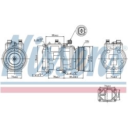 AC Compressor NISSENS 89186 OE Ref LR01205 NISSENS