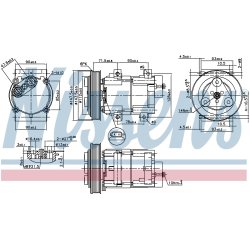 AC Compressor NISSENS 89190 OE Ref 1007097 NISSENS