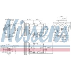 AC Compressor NISSENS 89191 OE Ref 1019771 NISSENS