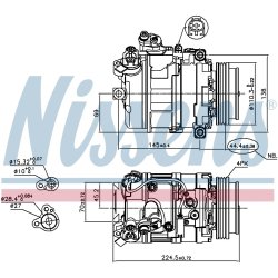 AC Compressor NISSENS 89199 OE Ref 64509175481 NISSENS