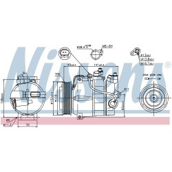 AC Compressor NISSENS 89200 OE Ref 0022304911 NISSENS