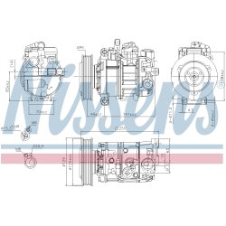 AC Compressor NISSENS 89209 OE Ref 4F0260805AF NISSENS