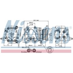 AC Compressor NISSENS 89228 OE Ref 1371570 NISSENS