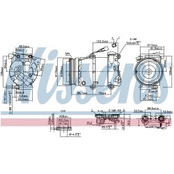 AC Compressor NISSENS 89234 OE Ref 1255085 NISSENS