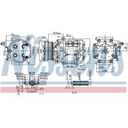 AC Compressor NISSENS 89240 OE Ref 1405818 NISSENS