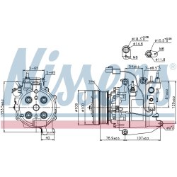 AC Compressor NISSENS 89246 OE Ref 38800RNCZ010 NISSENS