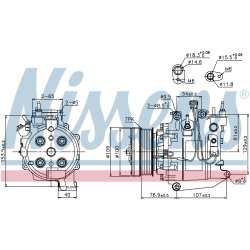 AC Compressor NISSENS 89247 OE Ref 38800RNAA010M NISSENS