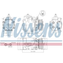 AC Compressor NISSENS 89248 OE Ref 1433094 NISSENS