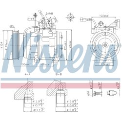 AC Compressor NISSENS 89265 OE Ref 16050-22900 NISSENS