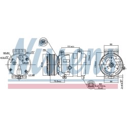 AC Compressor NISSENS 89267 OE Ref 7711368188 NISSENS