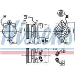 AC Compressor NISSENS 89272 OE Ref 9770102000 NISSENS