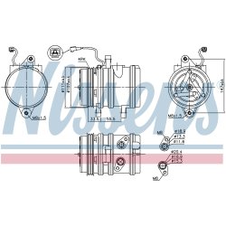 AC Compressor NISSENS 89275 OE Ref 95955950 NISSENS